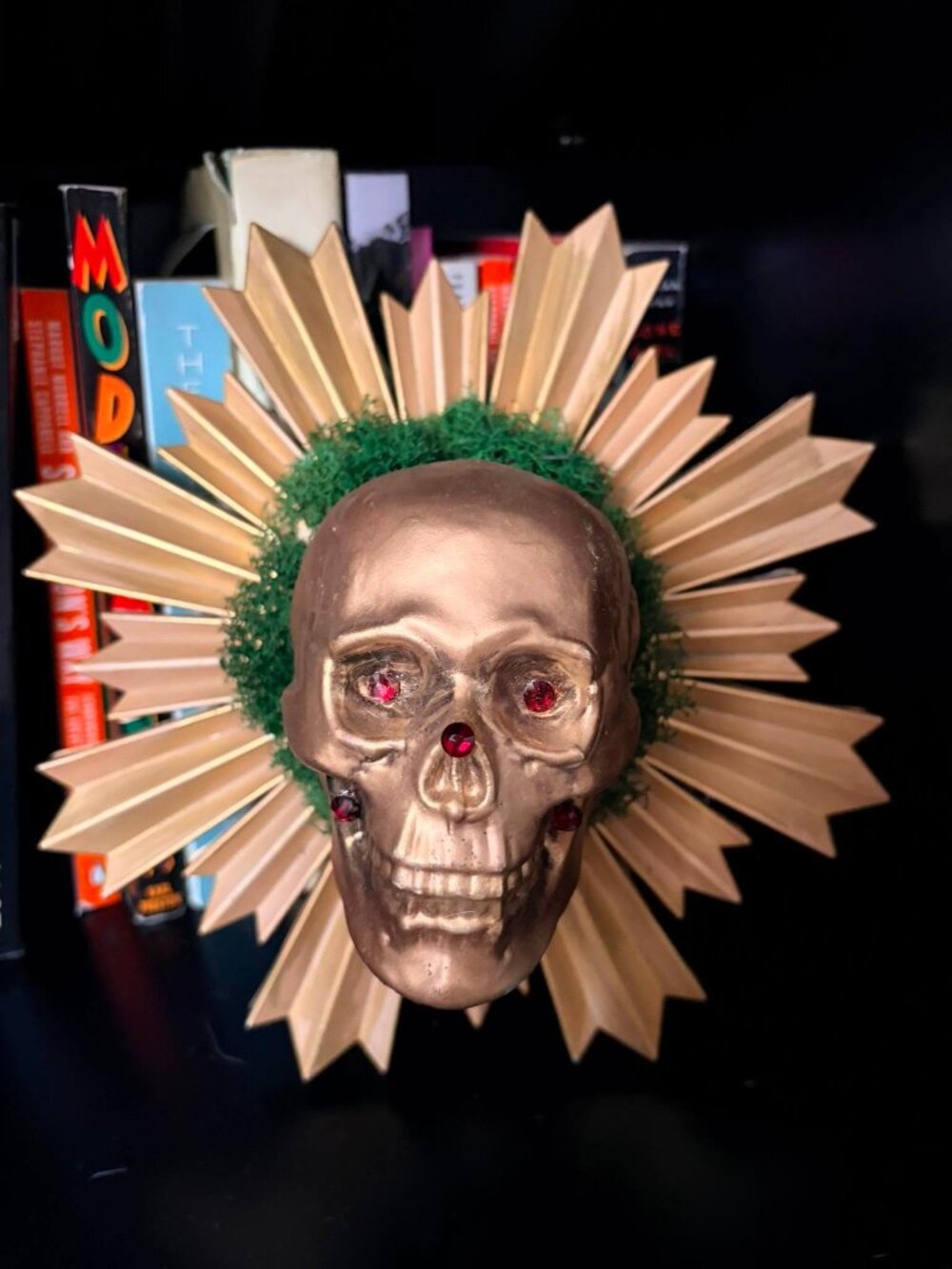 One-of-a-Kind Gothic Skull Wall Art | Handmade Mixed Media | Dark Academia Decor